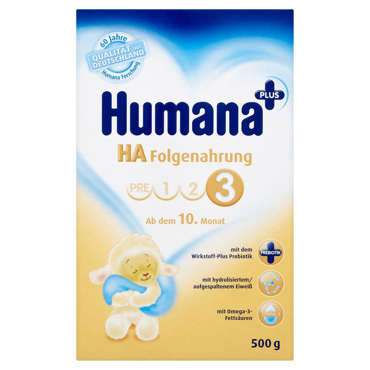 Képek - Humana HA 3 Plus anyatej-kiegészítő tápszer 10 hónapos kortól 500 g