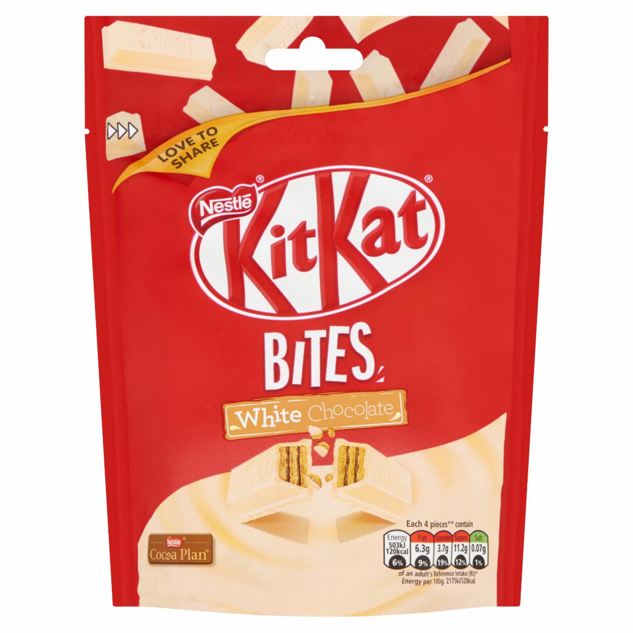 Képek - KitKat ropogós ostya fehér csokoládéban 104 g