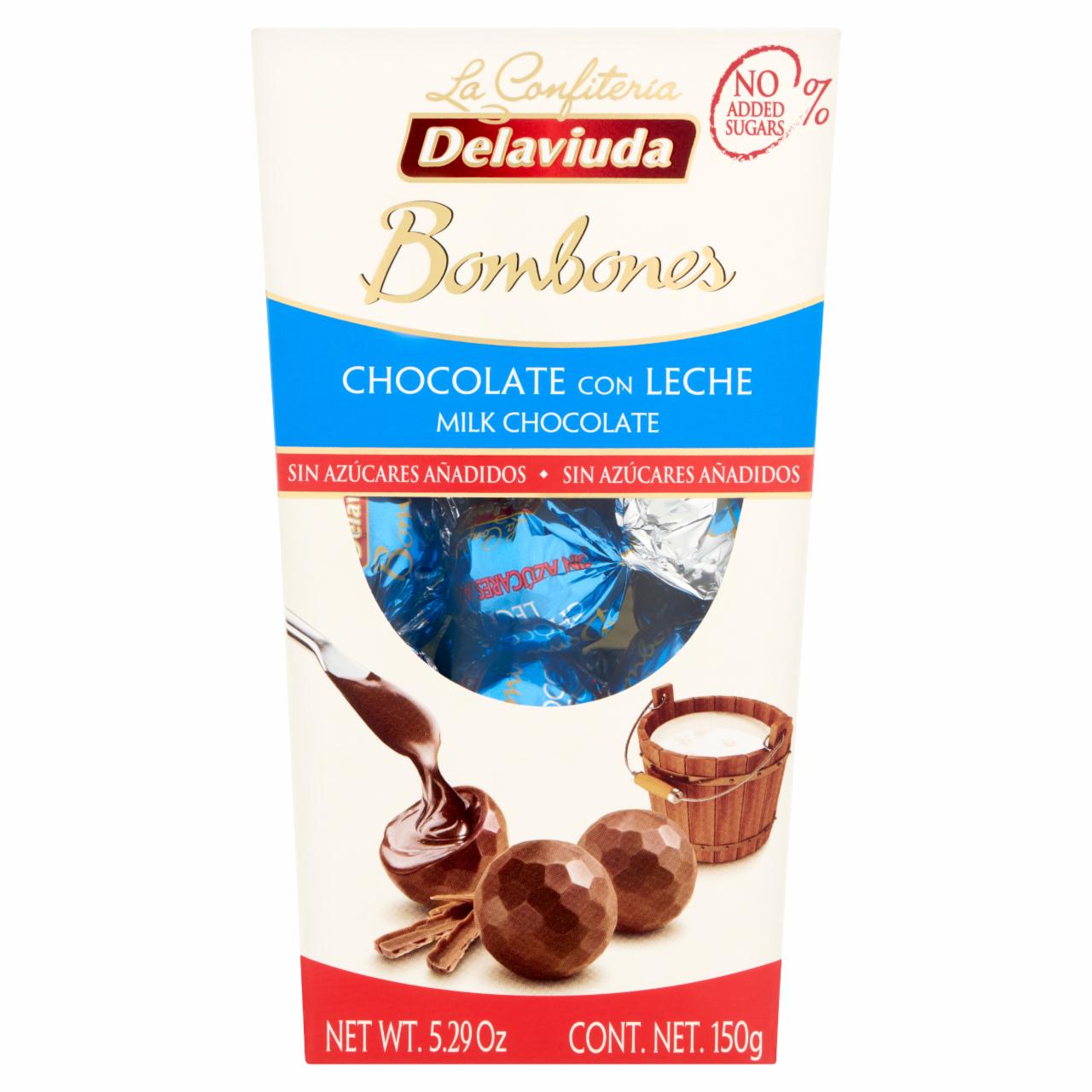 Képek - Delaviuda hozzáadott cukor nélküli tejcsokoládé bonbon édesítőszerrel 150 g