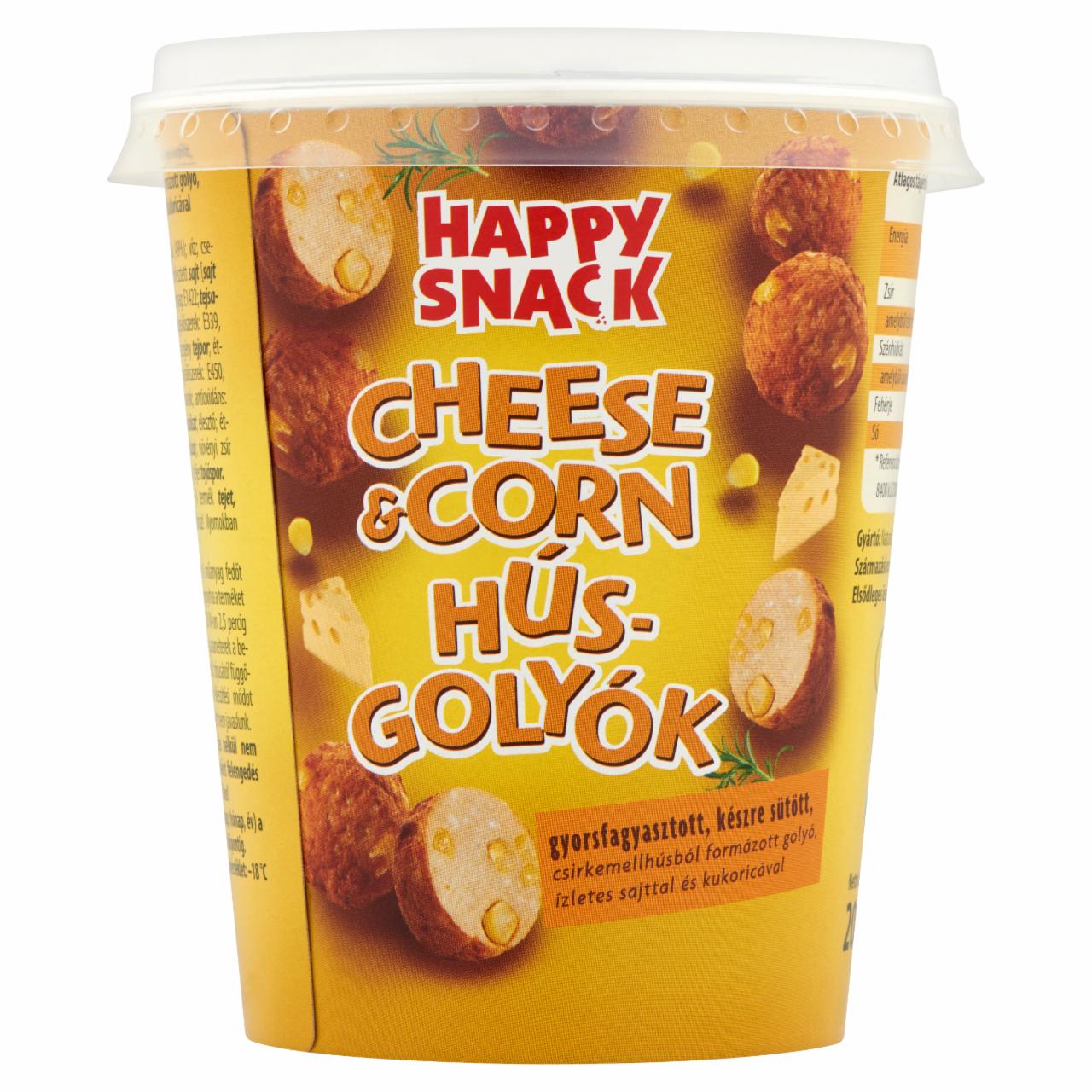 Képek - Happy Snack Cheese & Corn gyorsfagyasztott, készre sütött húsgolyók 200 g