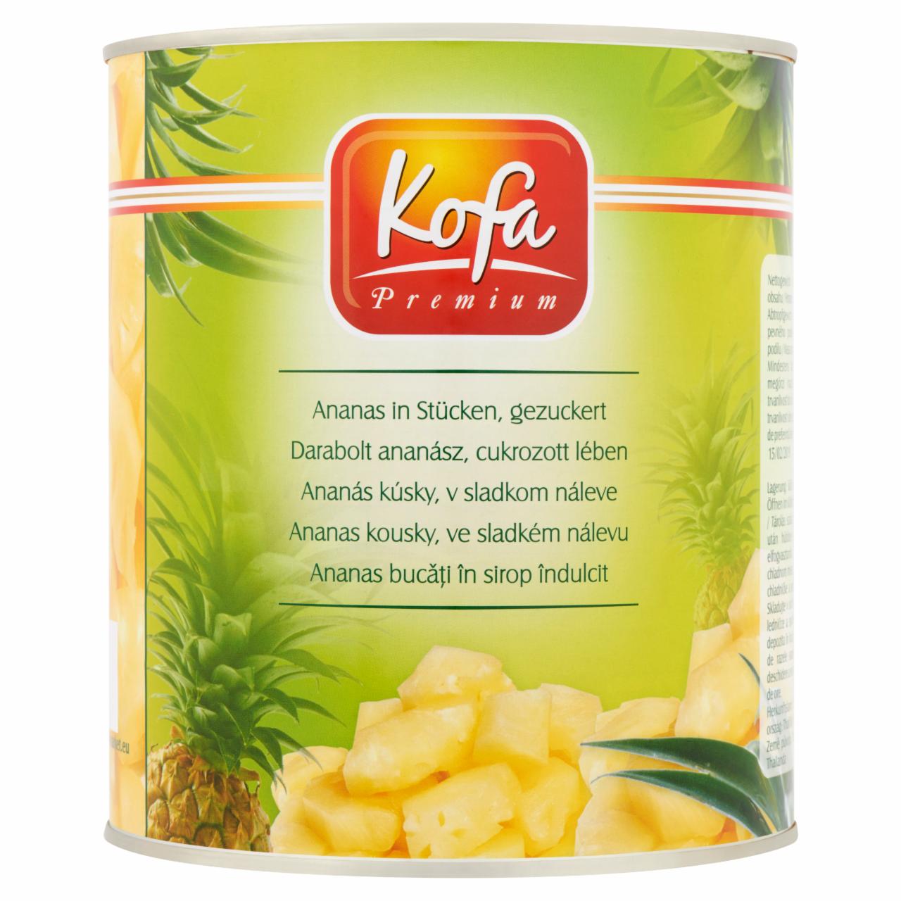 Képek - Kofa Premium darabolt ananász, cukrozott lében 3050 g