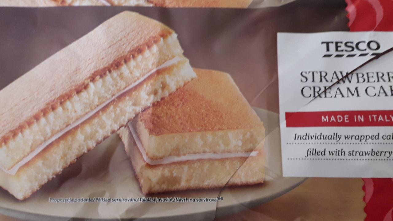 Képek - Tesco piskótaszelet epres-joghurtízű töltelékkel 10 db