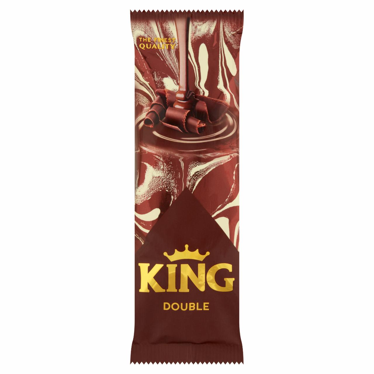 Képek - King Double vanília ízű jégkrém mogyorós, kakaós és tejcsokoládé bevonattal 100 ml