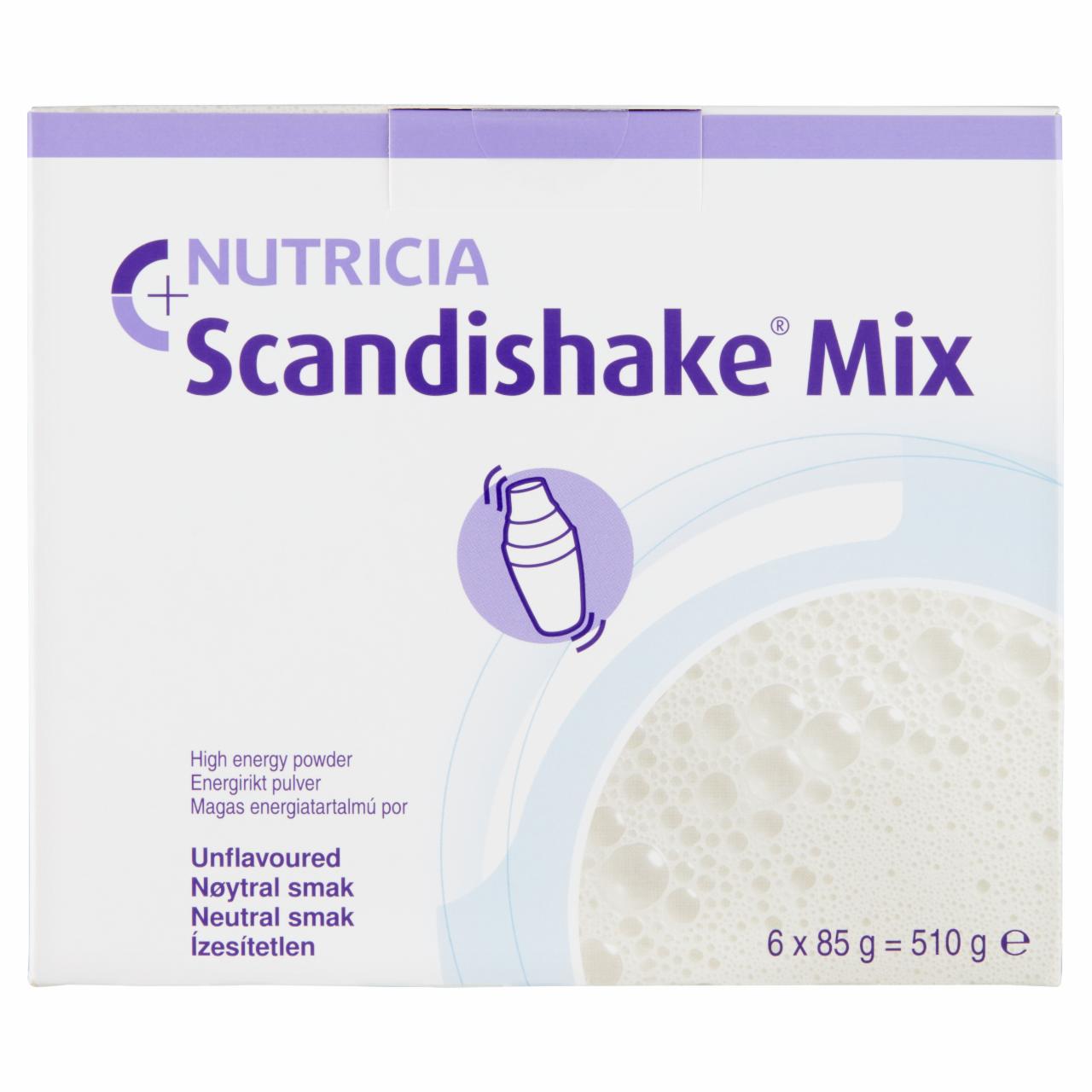 Képek - Nutricia Scandishake Mix ízesítetlen magas energiatartalmú por 6 x 85 g (510 g)