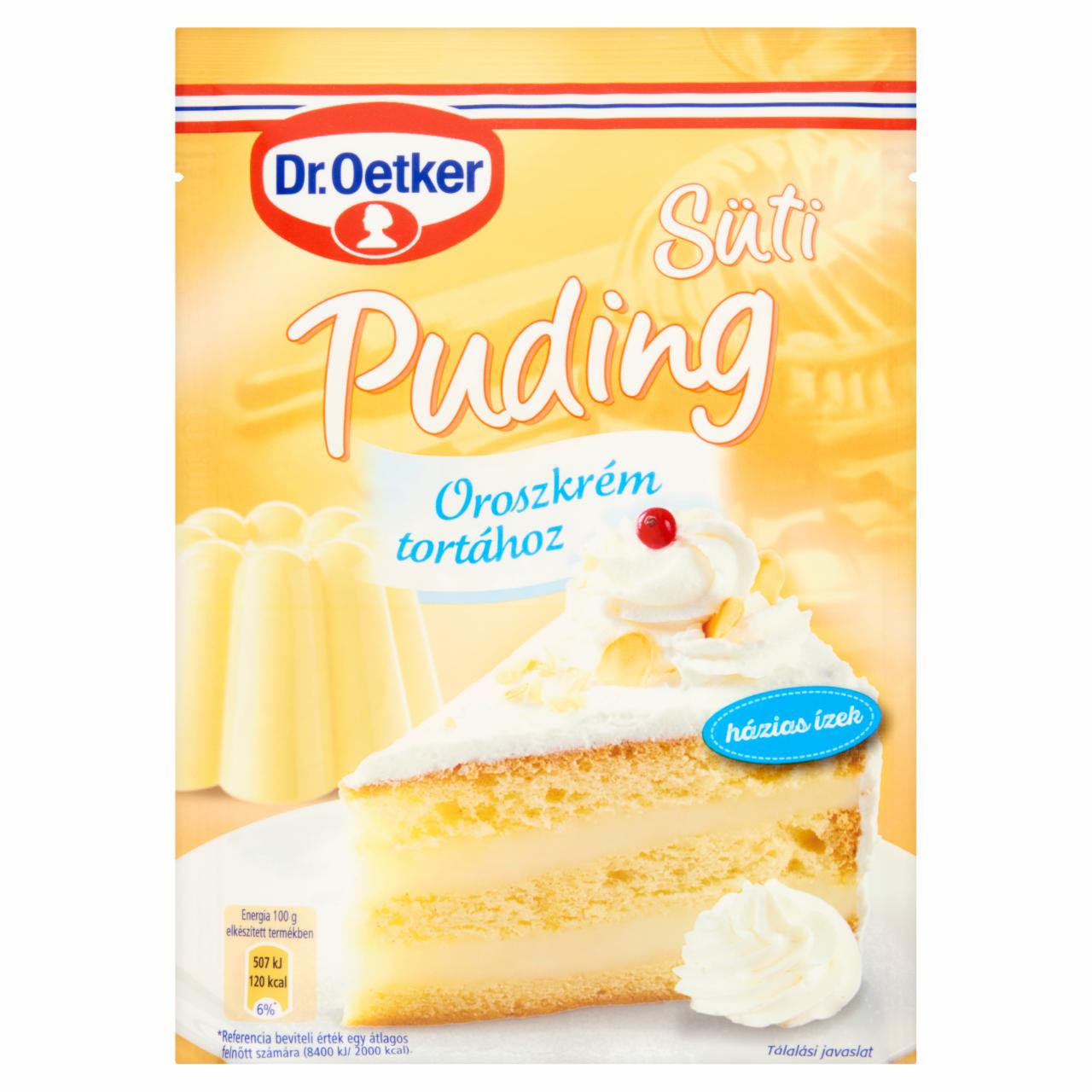 Képek - Dr. Oetker Süti Puding vanília- és rumízű pudingpor oroszkrém tortához 78 g