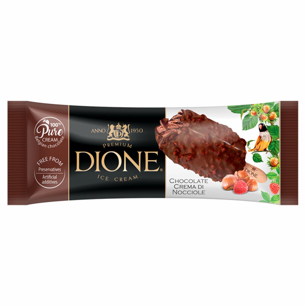 Képek - Dione csokoládés-mogyorókrémes jégkrém belga étcsokoládéval, málnával 85 ml