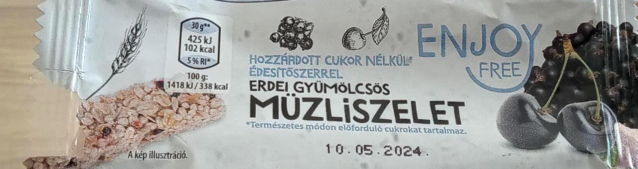 Képek - Erdei gyümölcsös müzli szelet Enjoy Free