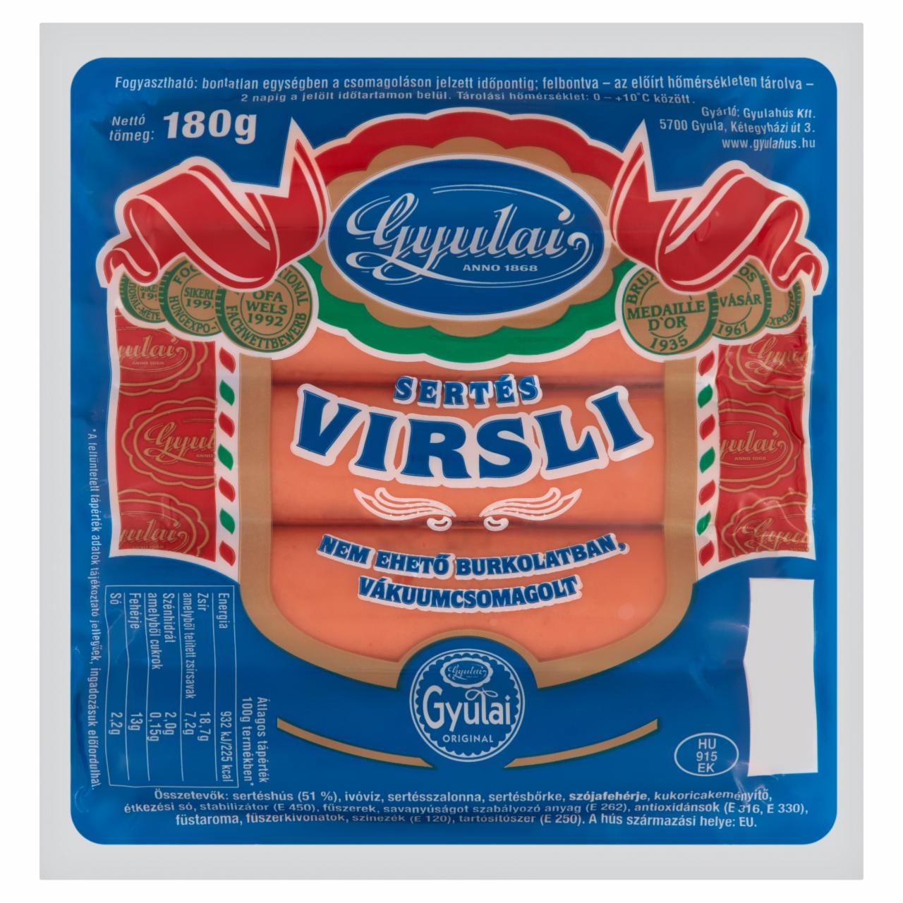 Képek - Gyulai sertés virsli 180 g