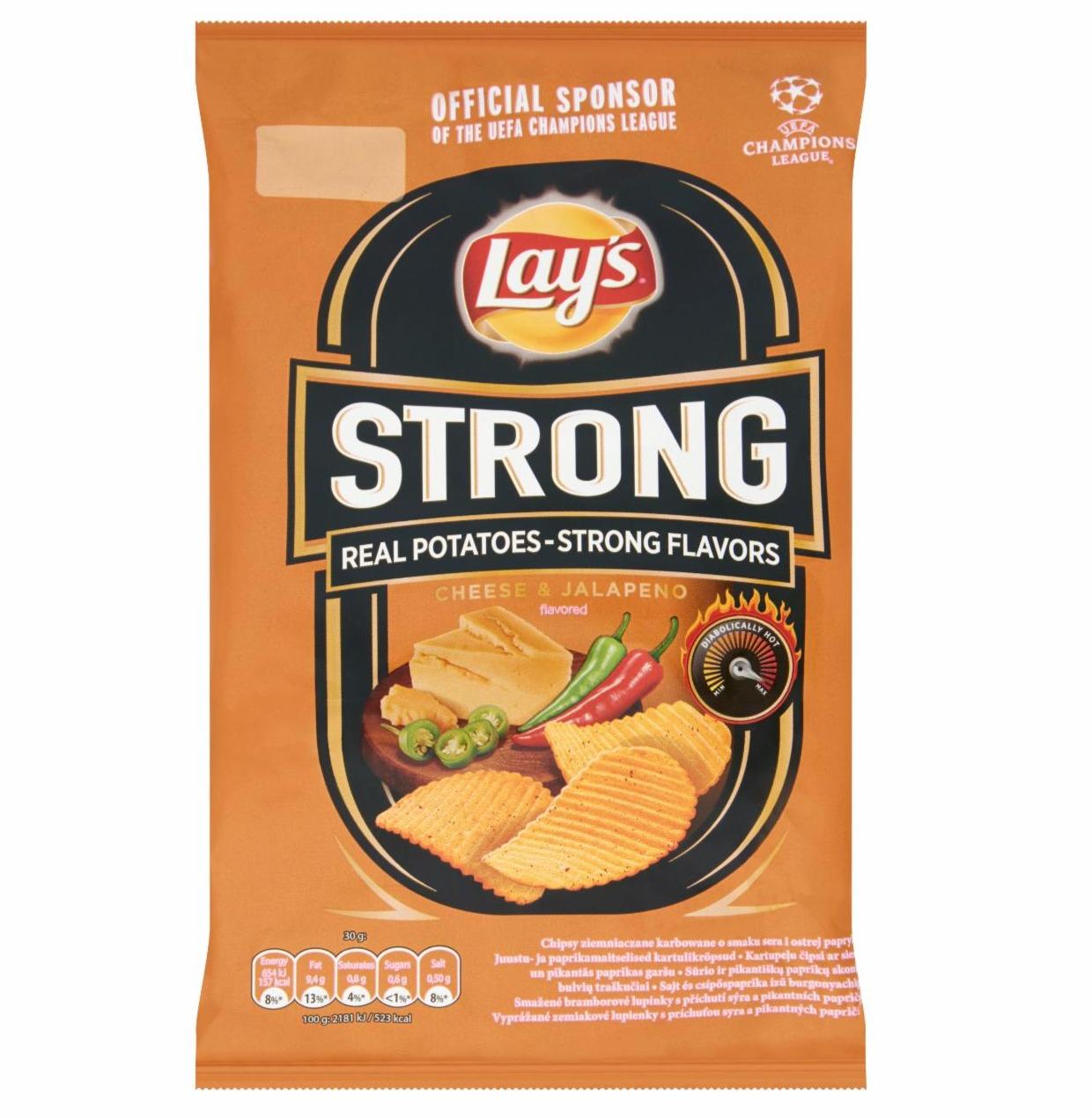 Képek - Lay's Strong sajt és csípőspaprika ízű burgonyachips 65 g
