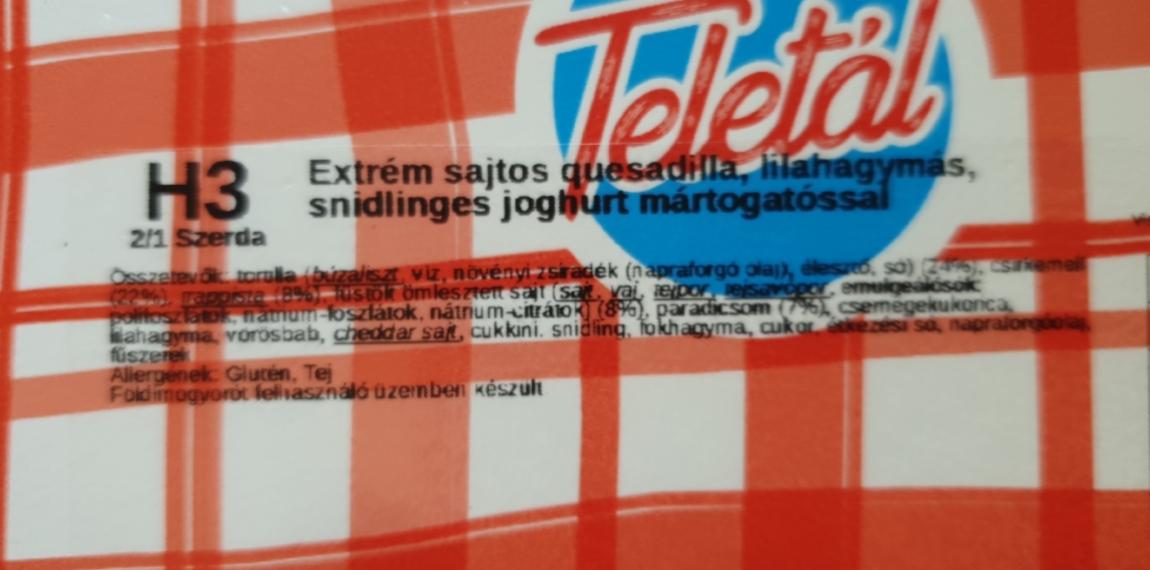Képek - Extrém sajtos quesdilla lilahagymás snidlinges joghurt mártogatóssal