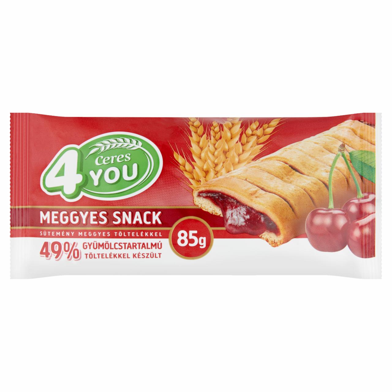 Képek - Ceres 4You meggyes snack-sütemény meggyes töltelékkel 85 g