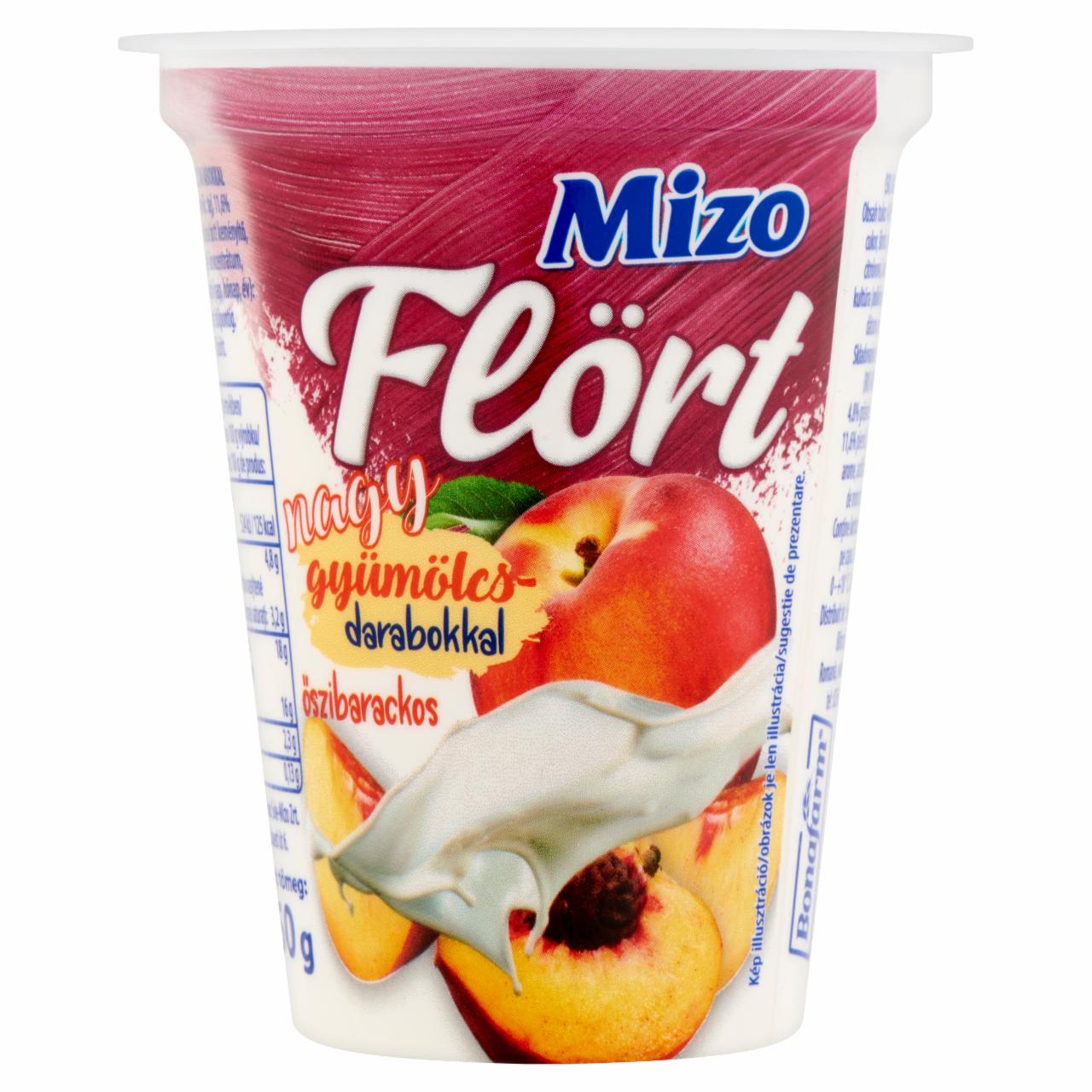 Képek - Mizo Flört őszibarackos joghurt nagy gyümölcsdarabokkal 150 g