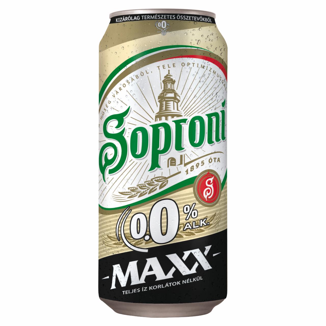 Képek - Soproni Maxx alkoholmentes világos sör 0,4 l