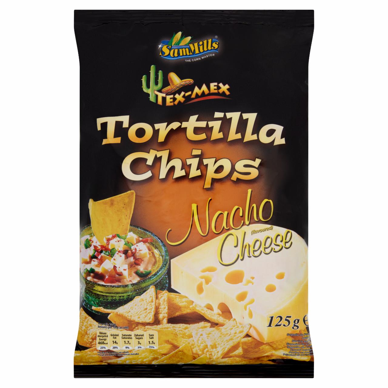 Képek - Sam Mills Tex-Mex nacho sajtos ízesítésű tortilla chips 125 g