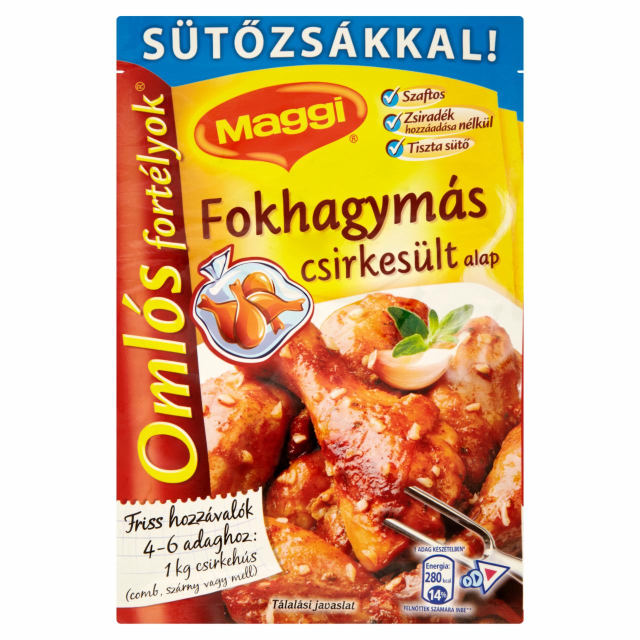 Képek - Maggi Omlós Fortélyok fokhagymás csirkesült alap 36 g