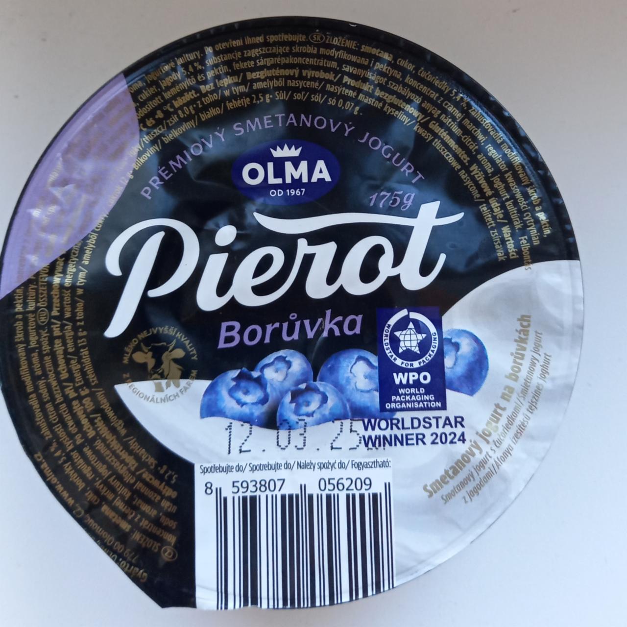 Képek - Pierot Borůvka Prémiový smetanový jogurt Olma