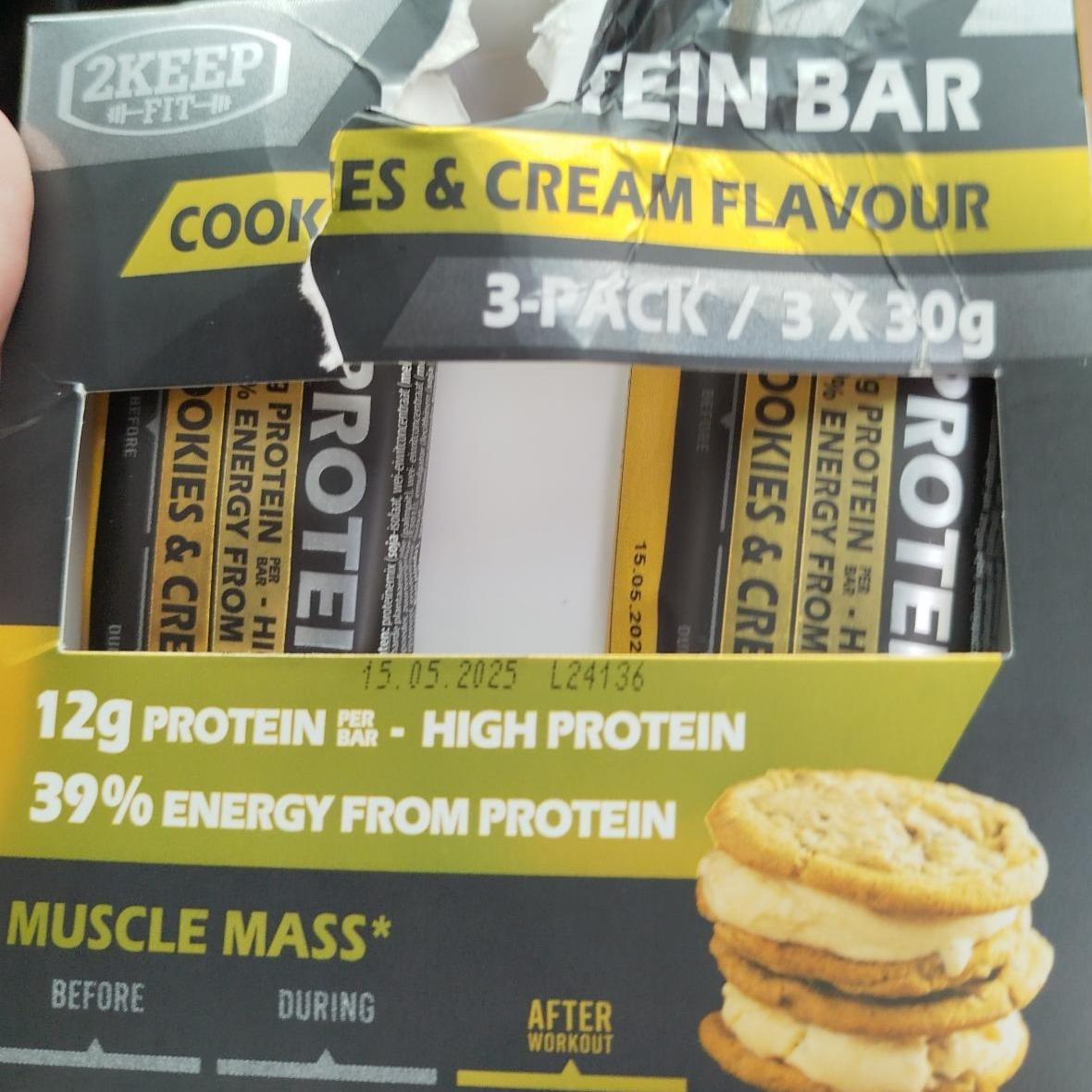 Képek - Protein bar cookies & cream flavour 2Keep