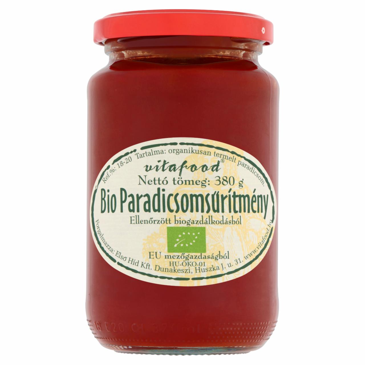 Képek - Vitafood BIO paradicsomsűrítmény 380 g