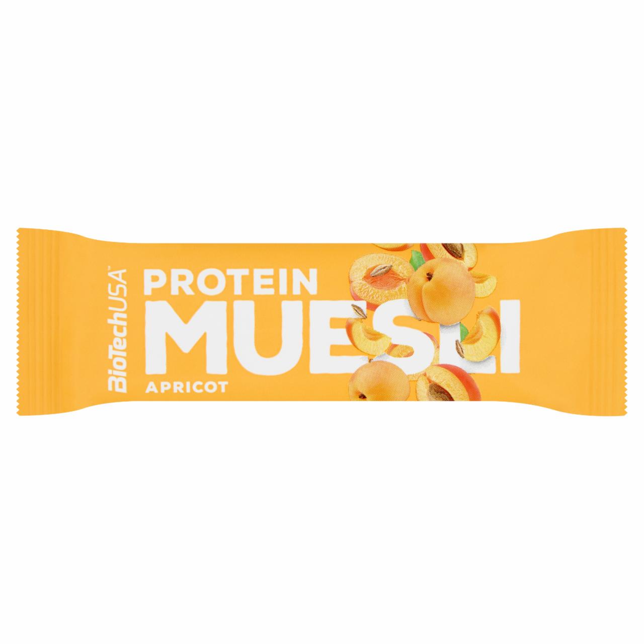 Képek - BioTechUSA Protein Muesli sárgabarackos müzliszelet vitaminokkal, vassal és édesítőszerrel 30 g