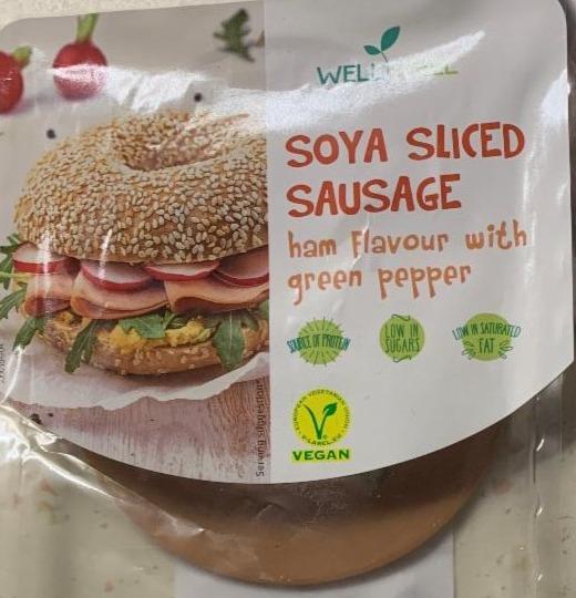 Képek - Soya sliced sausage ham flavour with green pepper Well Well