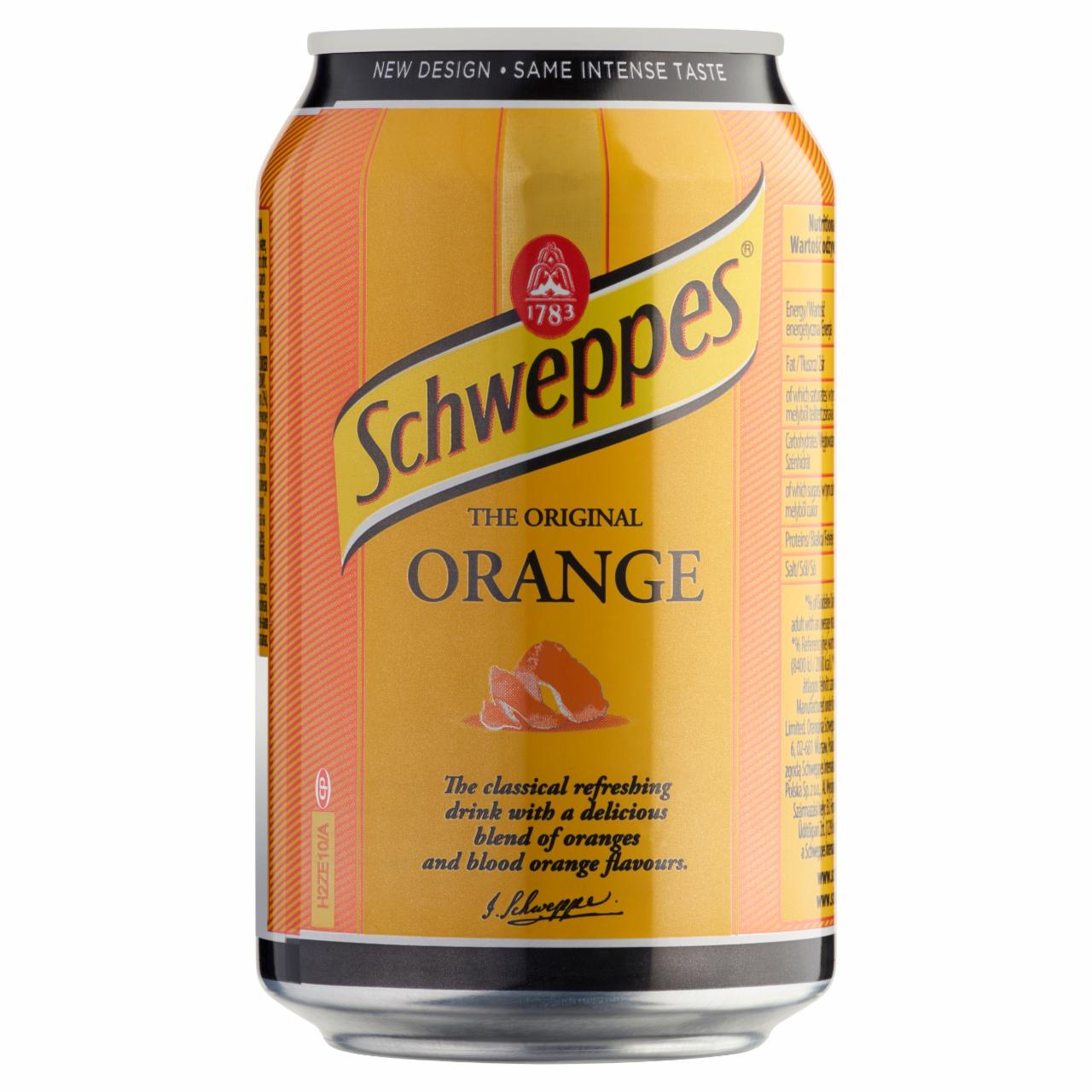 Képek - Schweppes csökkentett energiatartalmú narancsízű szénsavas üdítőital cukorral, édesítőszerrel 330 ml