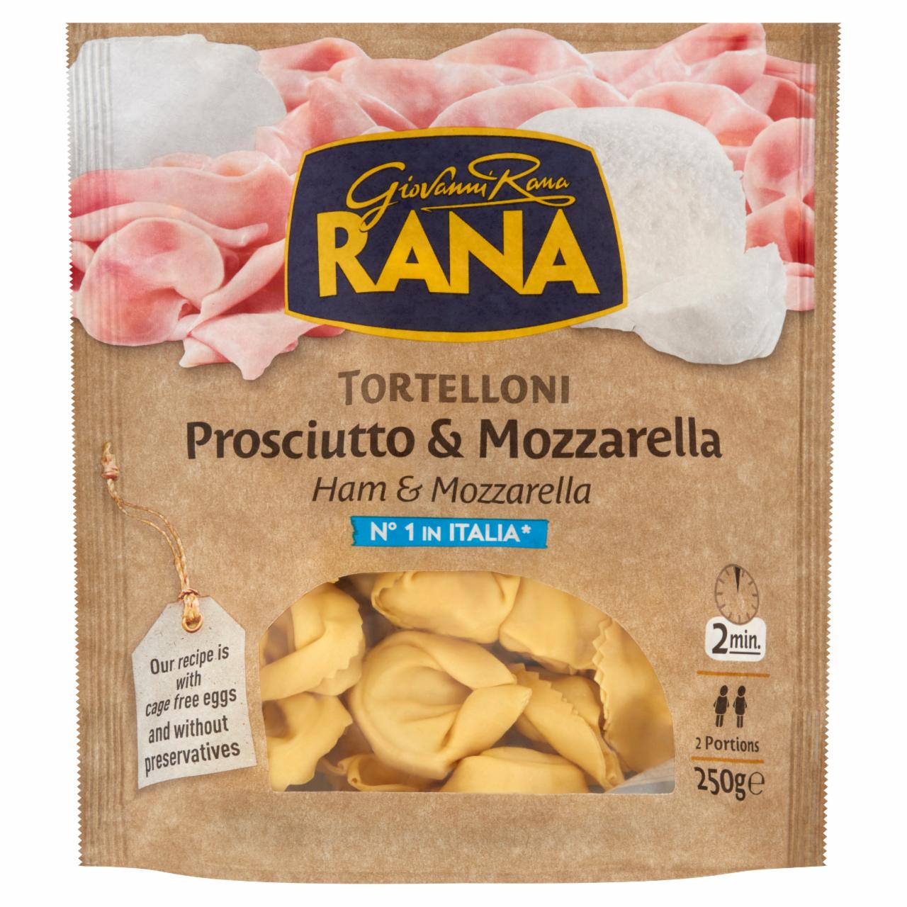 Képek - Giovanni Rana Tortelloni főtt sonkás és mozzarellás tojásos friss tészta 250 g