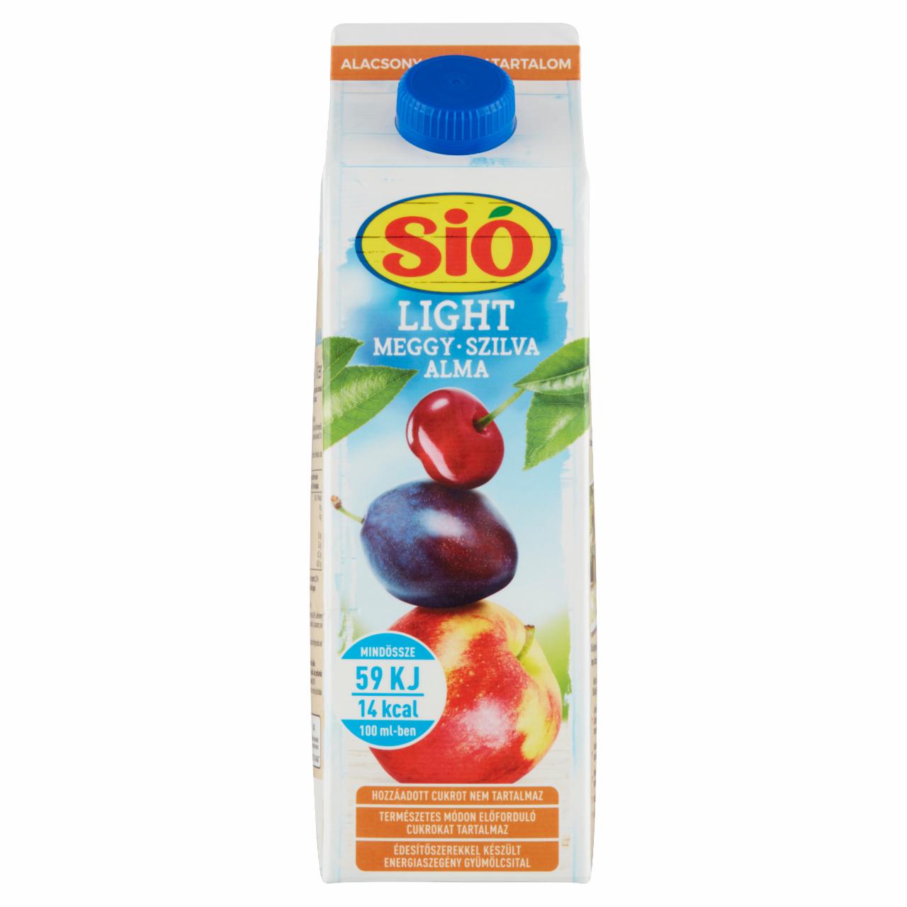 Képek - Sió Light energiaszegény rostos meggy-szilva-alma gyümölcsital édesítőszerekkel 1 l