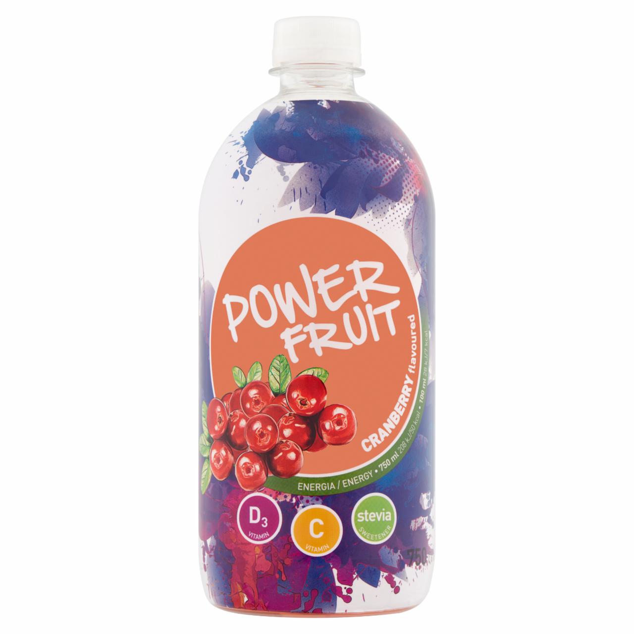 Képek - Power Fruit energiaszegény vörösáfonya-alma ital forrásvízzel, édesítőszerekkel 750 ml