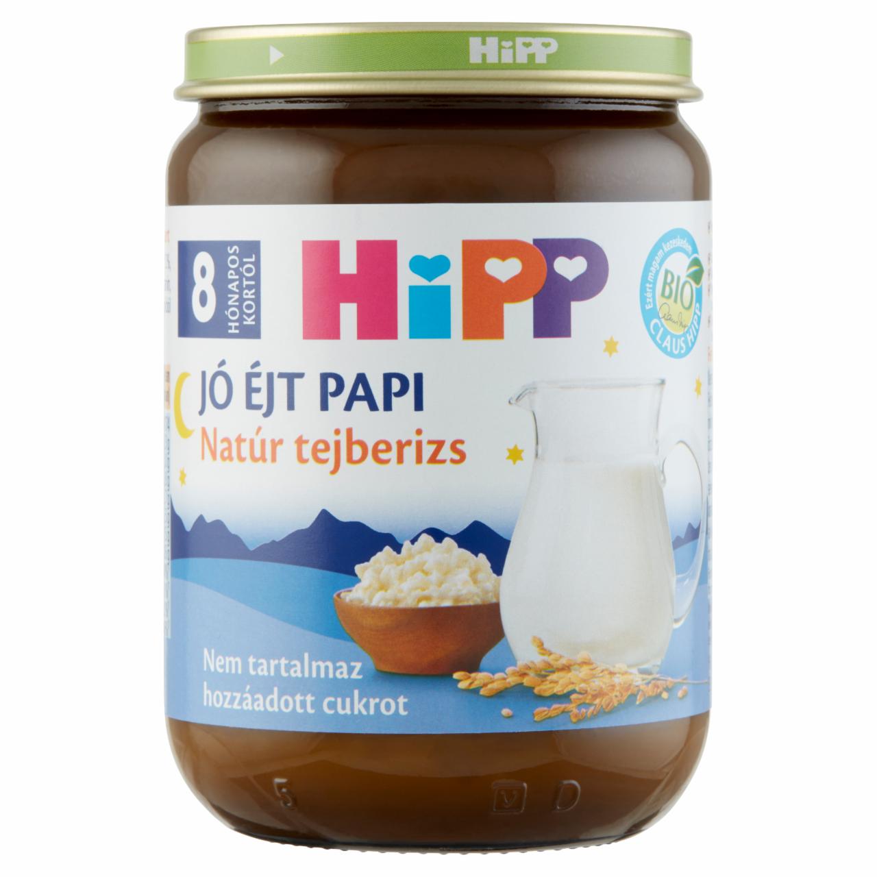 Képek - HiPP Jó Éjt Papi BIO natúr tejberizs bébidesszert 8 hónapos kortól 190 g