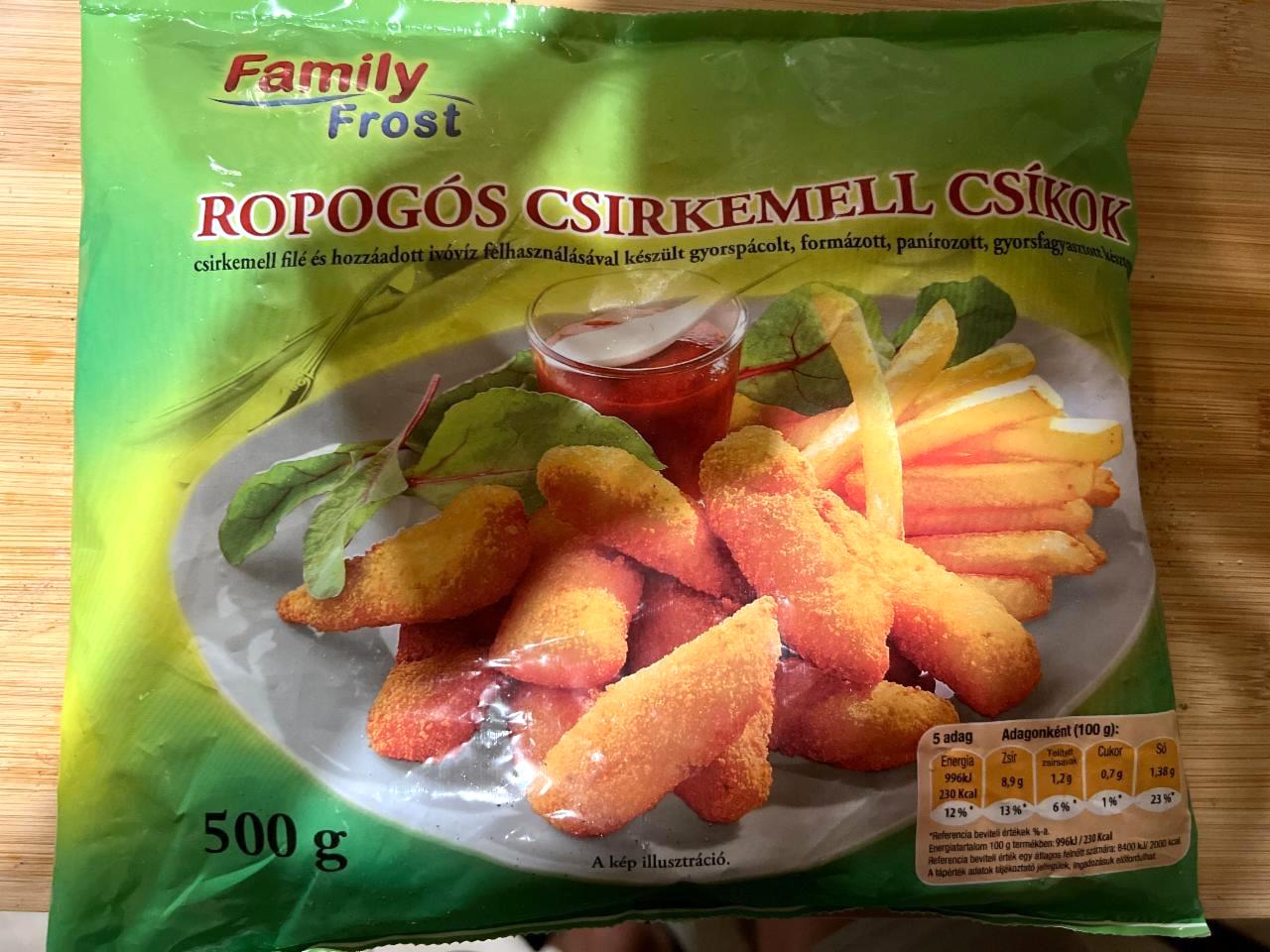 Képek - Ropogós csirkemell csíkok Family Frost