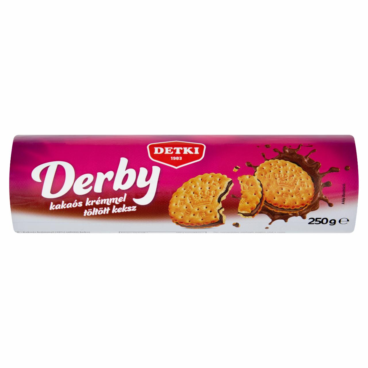 Képek - Detki Derby kakaós krémmel töltött keksz 250 g