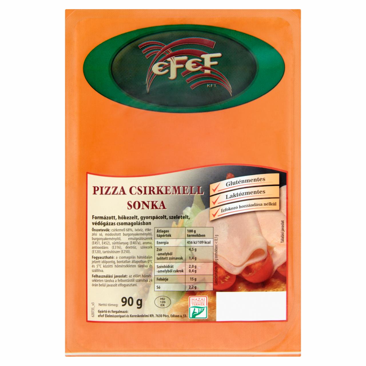 Képek - eFeF szeletelt pizza csirkemell sonka 90 g