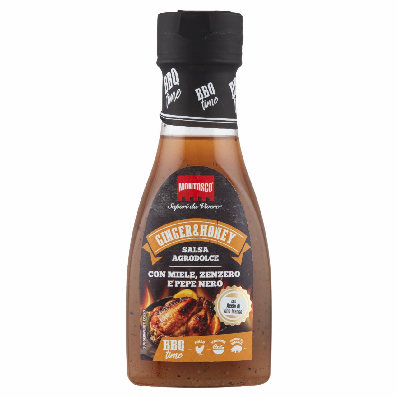 Képek - Montosco fehérborecet borsos glaze, gyömbéres és méz ízesítéssel 250 ml