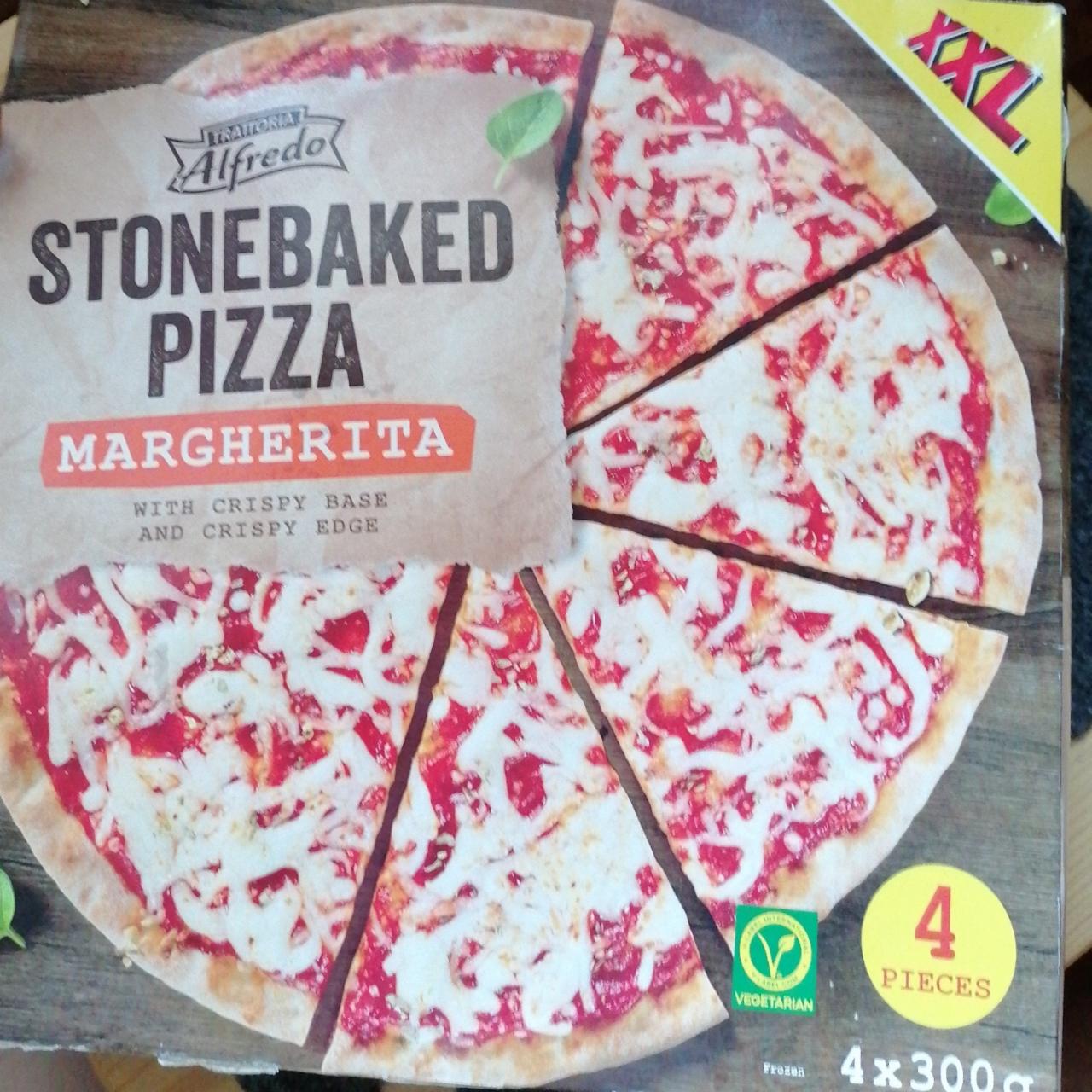 Képek - Stonebaked Pizza Margherita with crispy base and crispy edge Trattoria Alfredo