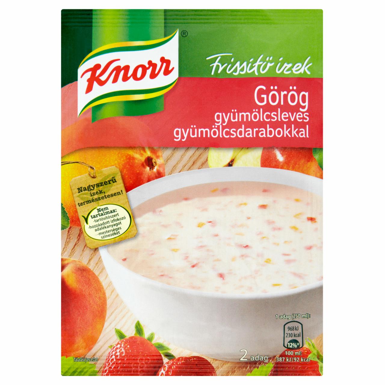 Képek - Knorr görög gyümölcsleves gyümölcsdarabokkal 54 g