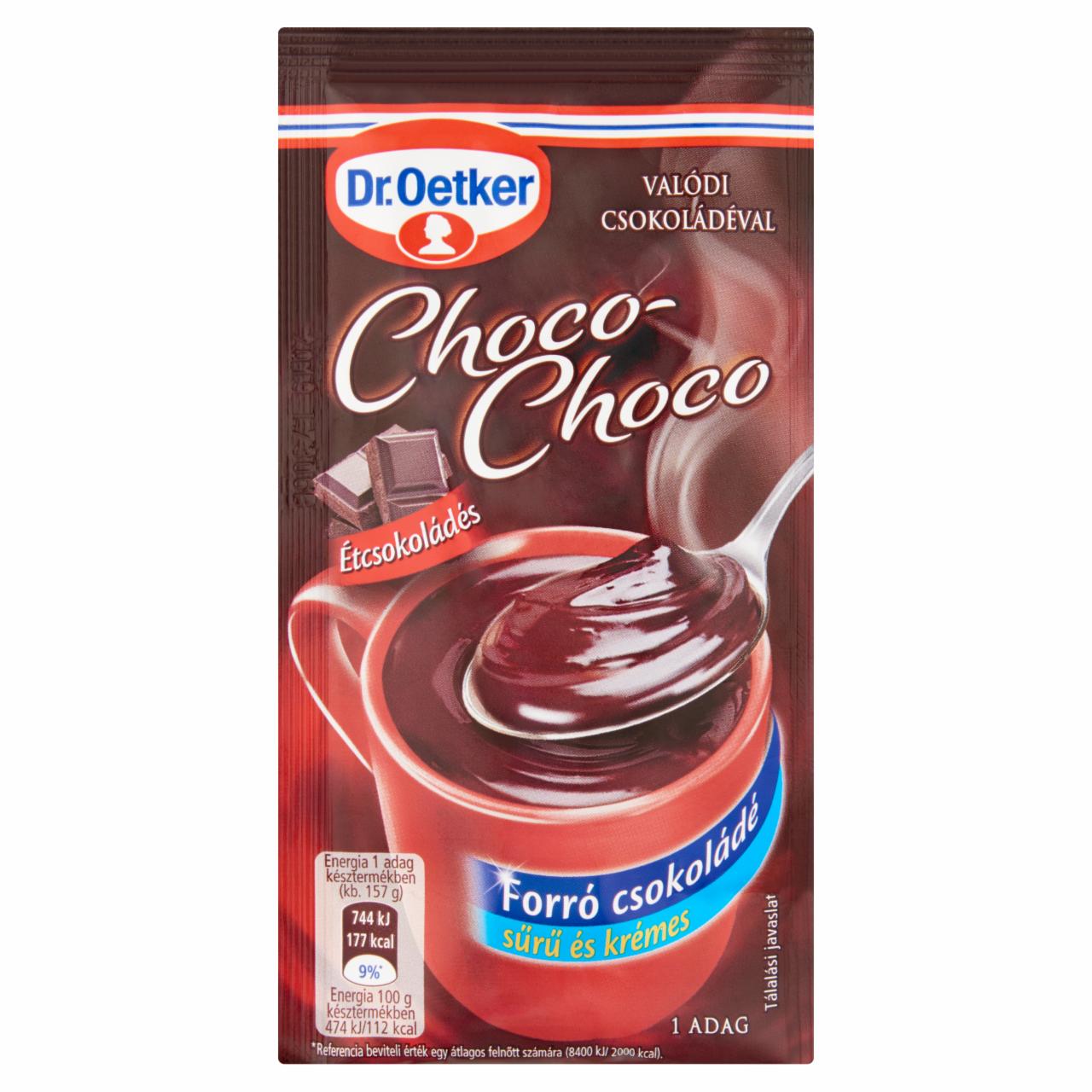 Képek - Dr. Oetker Choco-Choco étcsokoládés forró csokoládé italpor 32 g