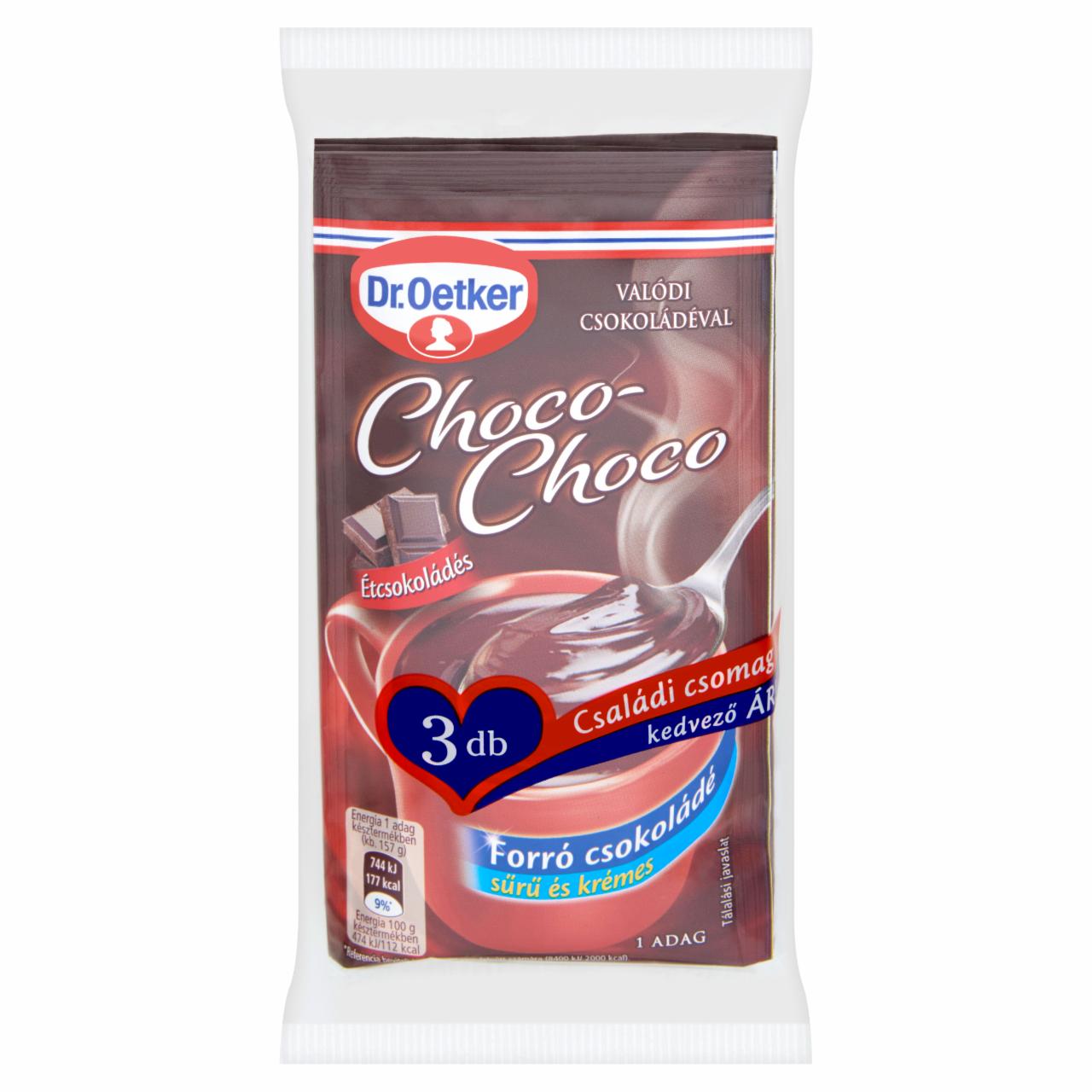 Képek - Dr. Oetker Choco-Choco étcsokoládés forró csokoládé italpor 32 g