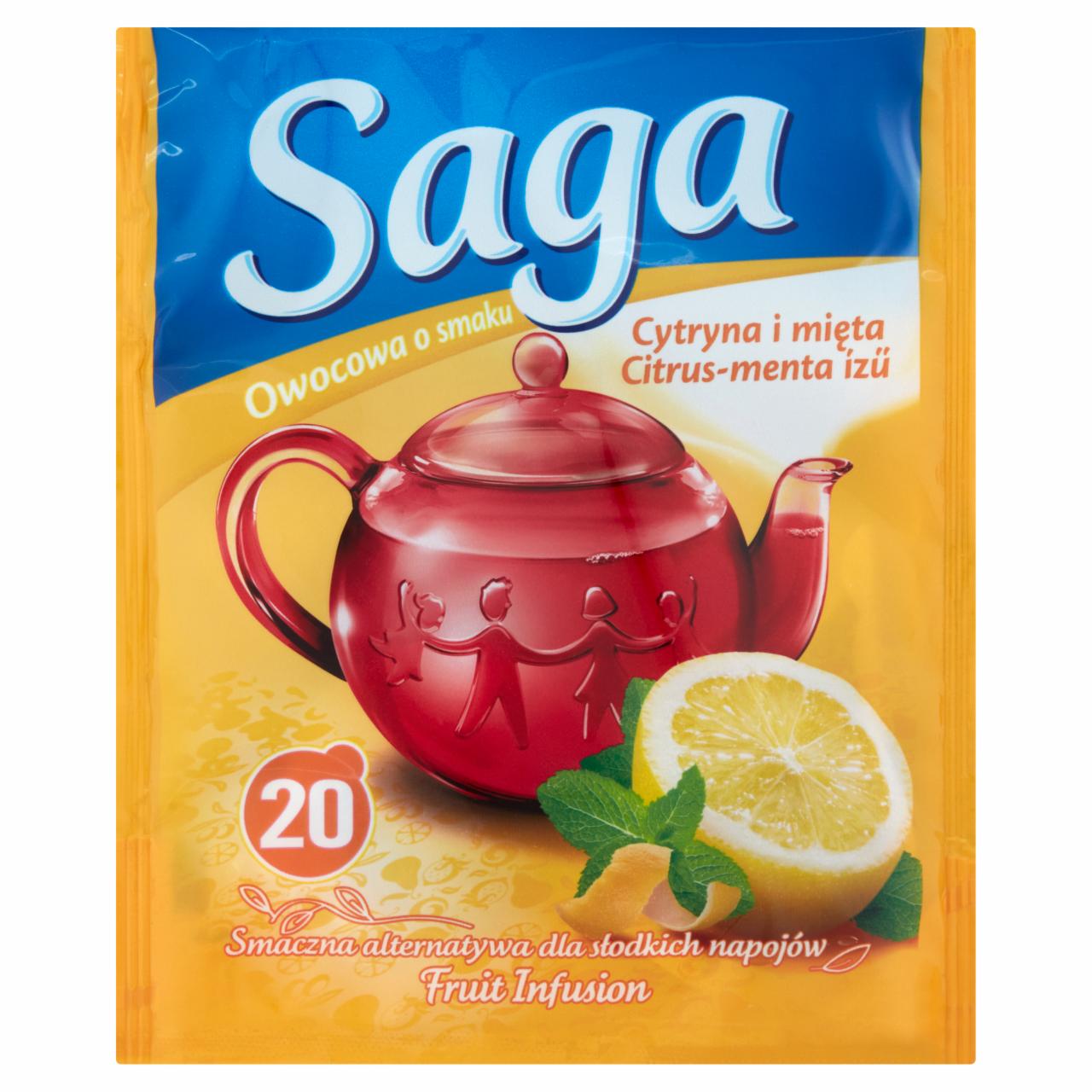 Képek - Saga citrus-menta ízű gyümölcstea 20 filter 34 g