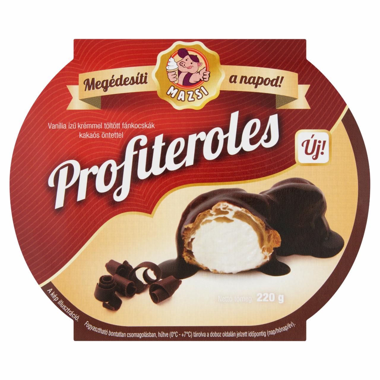 Képek - Mazsi Profiteroles habkrémmel töltött fánkocskák kakaós öntettel 220 g