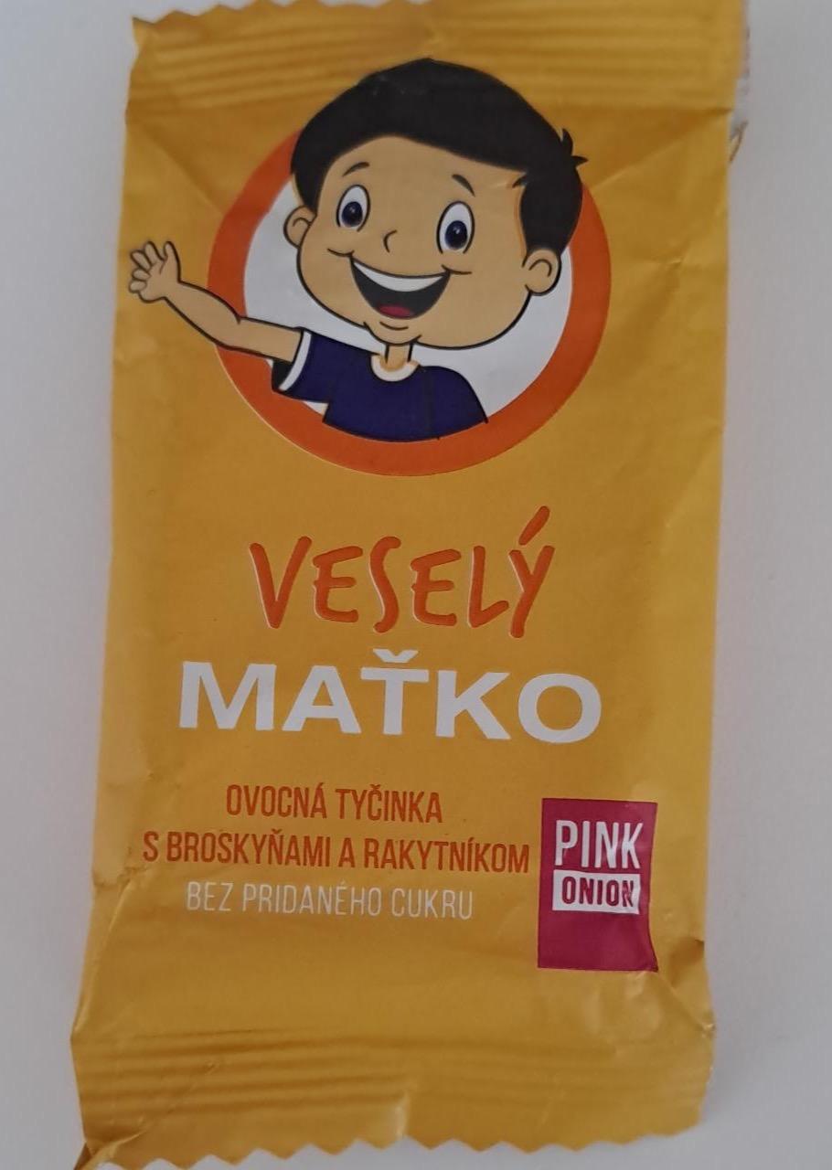 Képek - Veselý Maťko ovocná tyčinka s broskyňami a rakytníkom Pink Onion