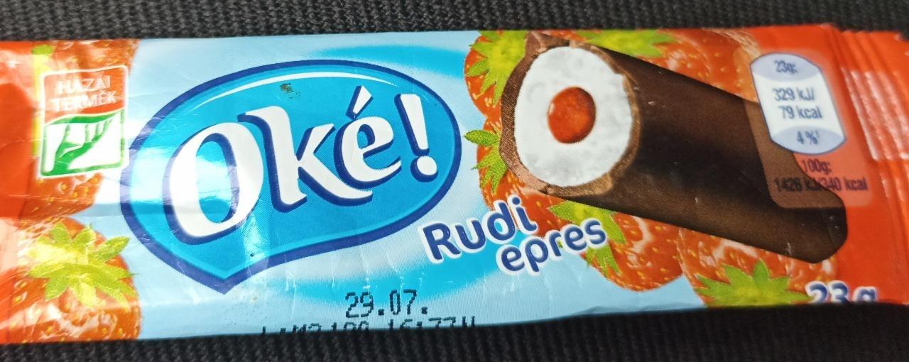 Képek - Oké! Rudi epres desszertkészítmény 23 g