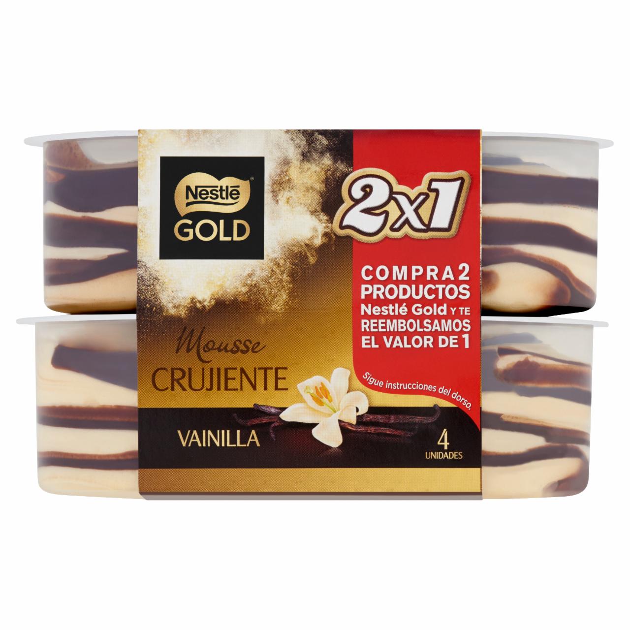 Képek - Nestlé Gold vaníliás tejhab kakaós réteggel cukorral és édesítőszerekkel 4 x 57 g