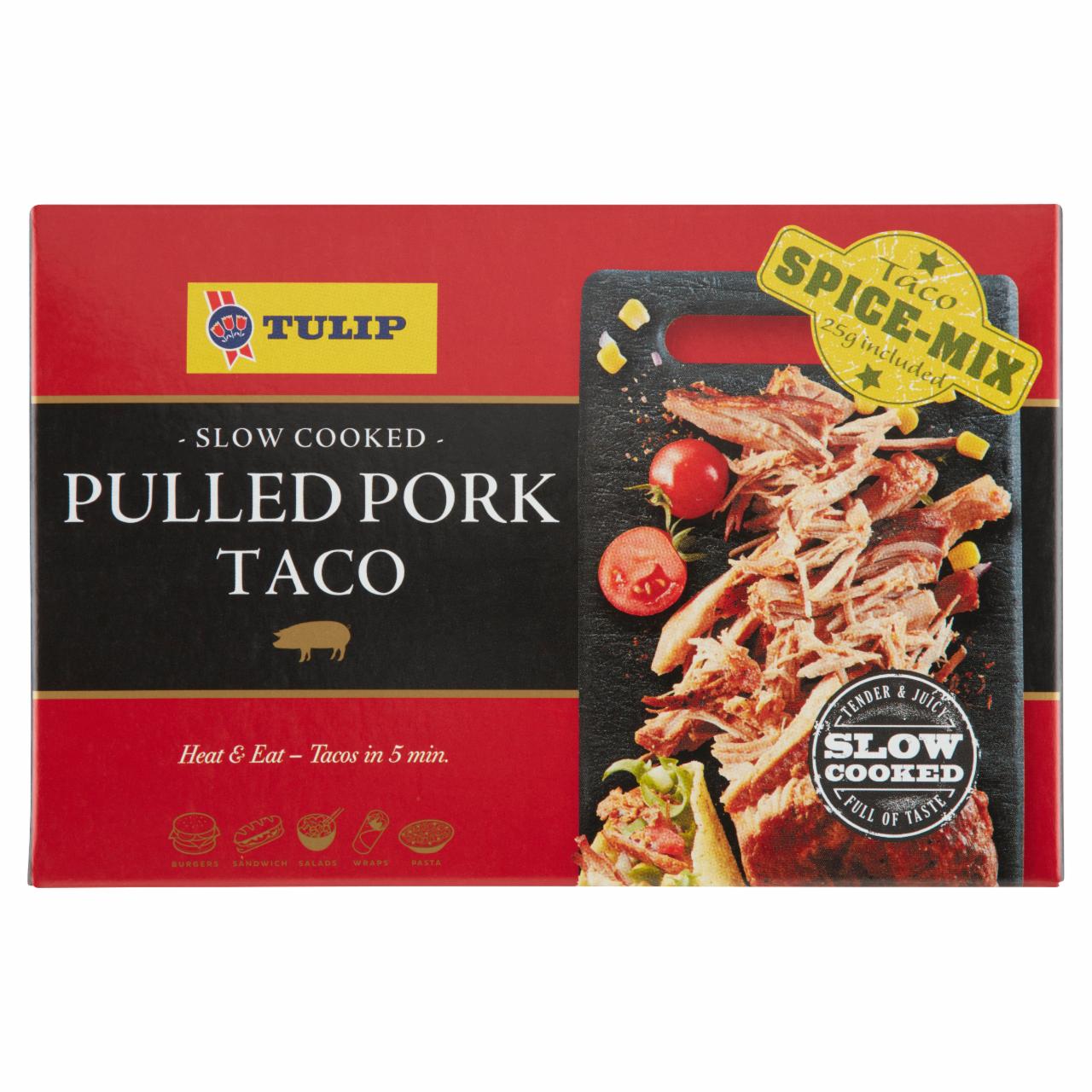 Képek - Tulip Pulled Pork Taco pácolt és főtt sertés lapocka 475 g