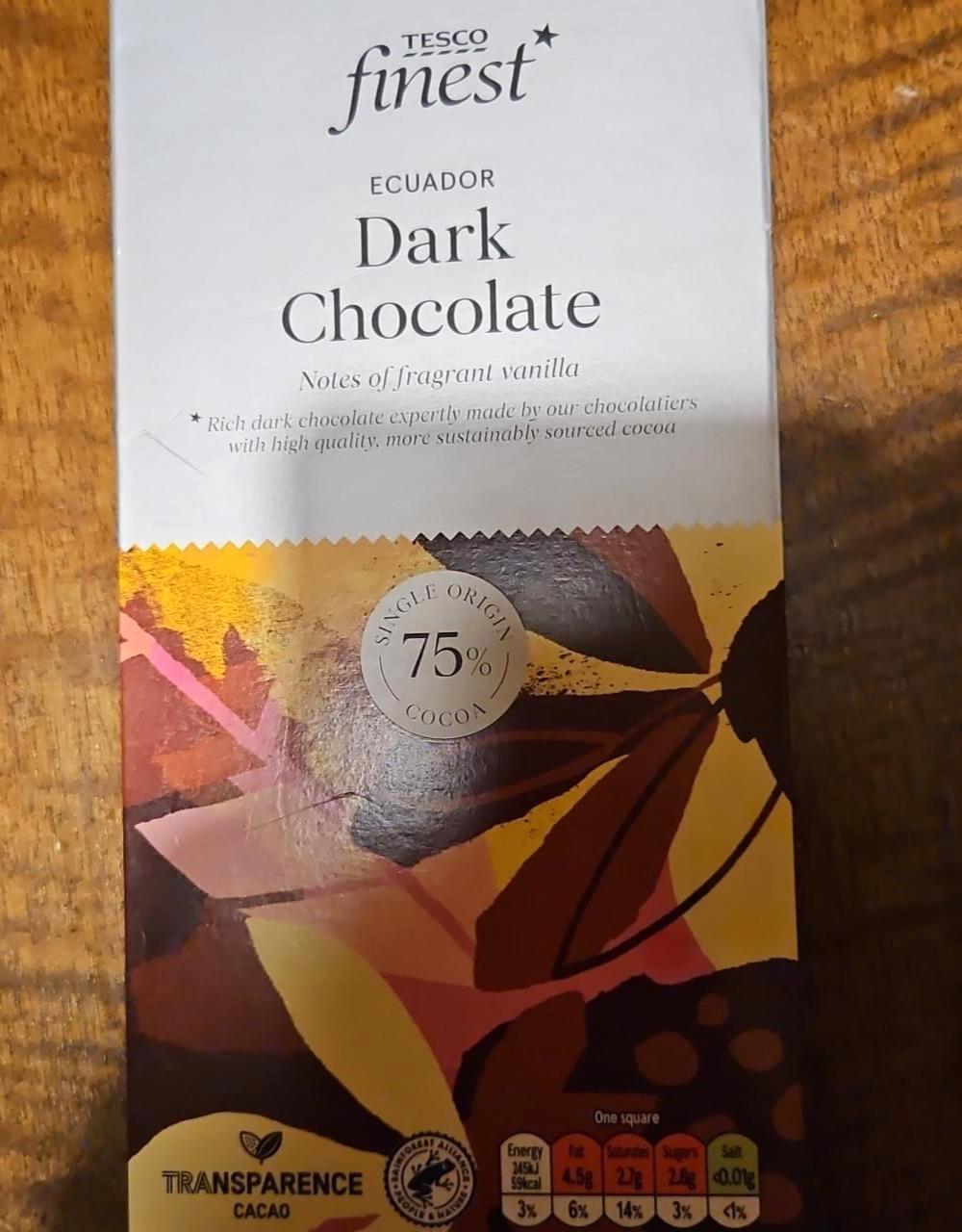 Képek - Ecuador Dark chocolate Tesco Finest