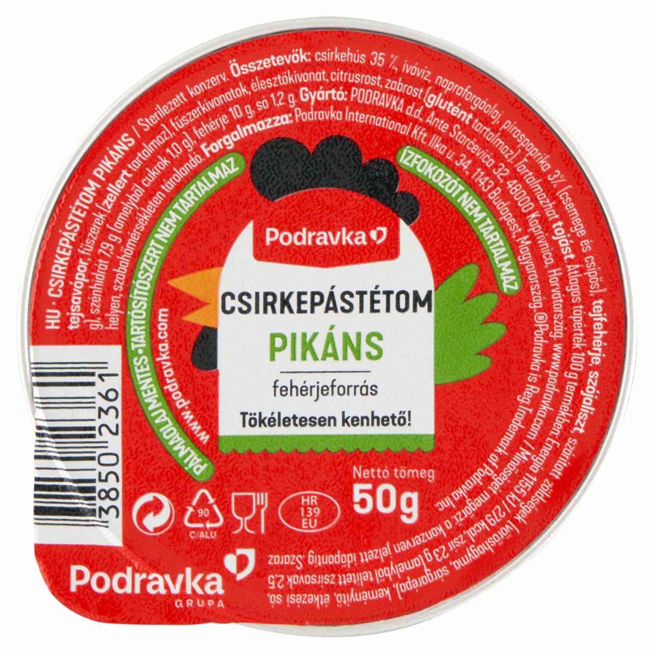 Képek - Podravka pikáns csirkepástétom 50 g