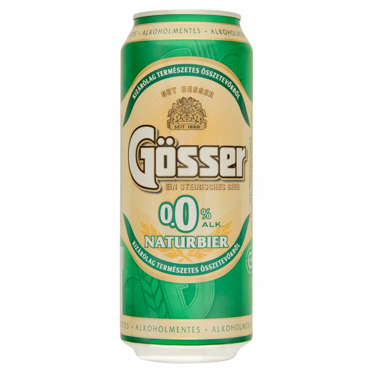 Képek - Gösser Naturbier alkoholmentes világos sör 0,5 l doboz