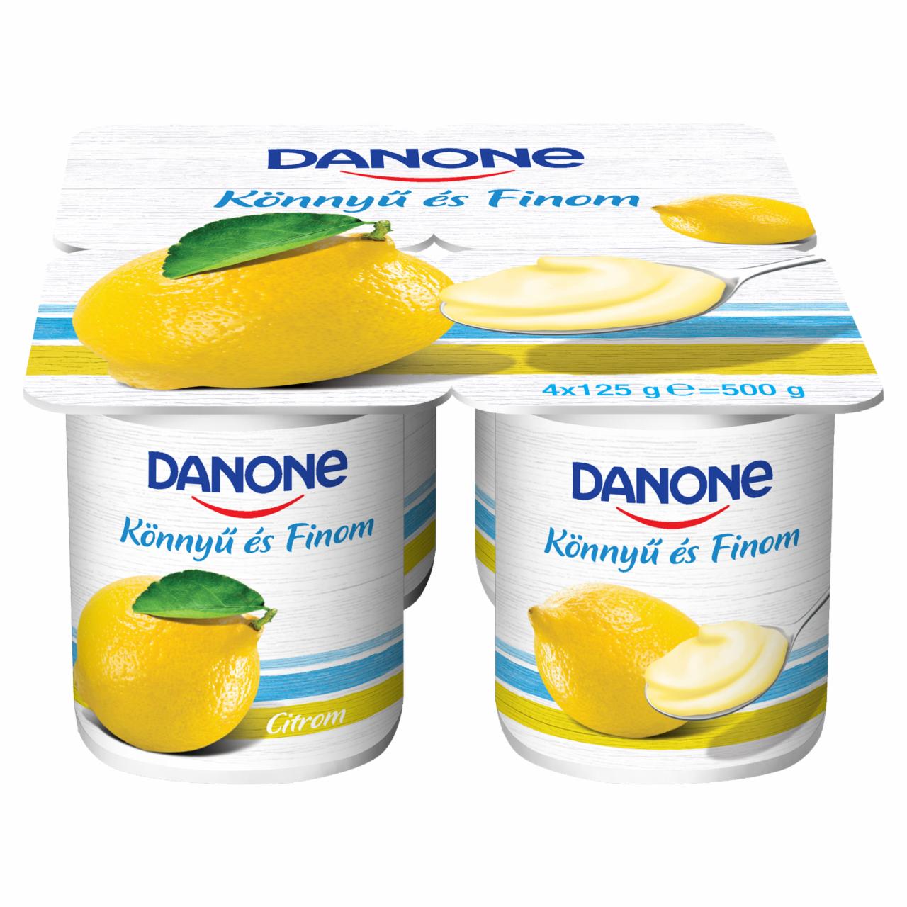 Képek - Danone citromízű, élőflórás, zsírszegény joghurt 4 x 125 g
