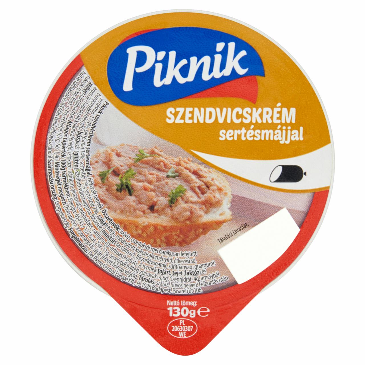 Képek - Piknik szendvicskrém sertésmájjal 130 g