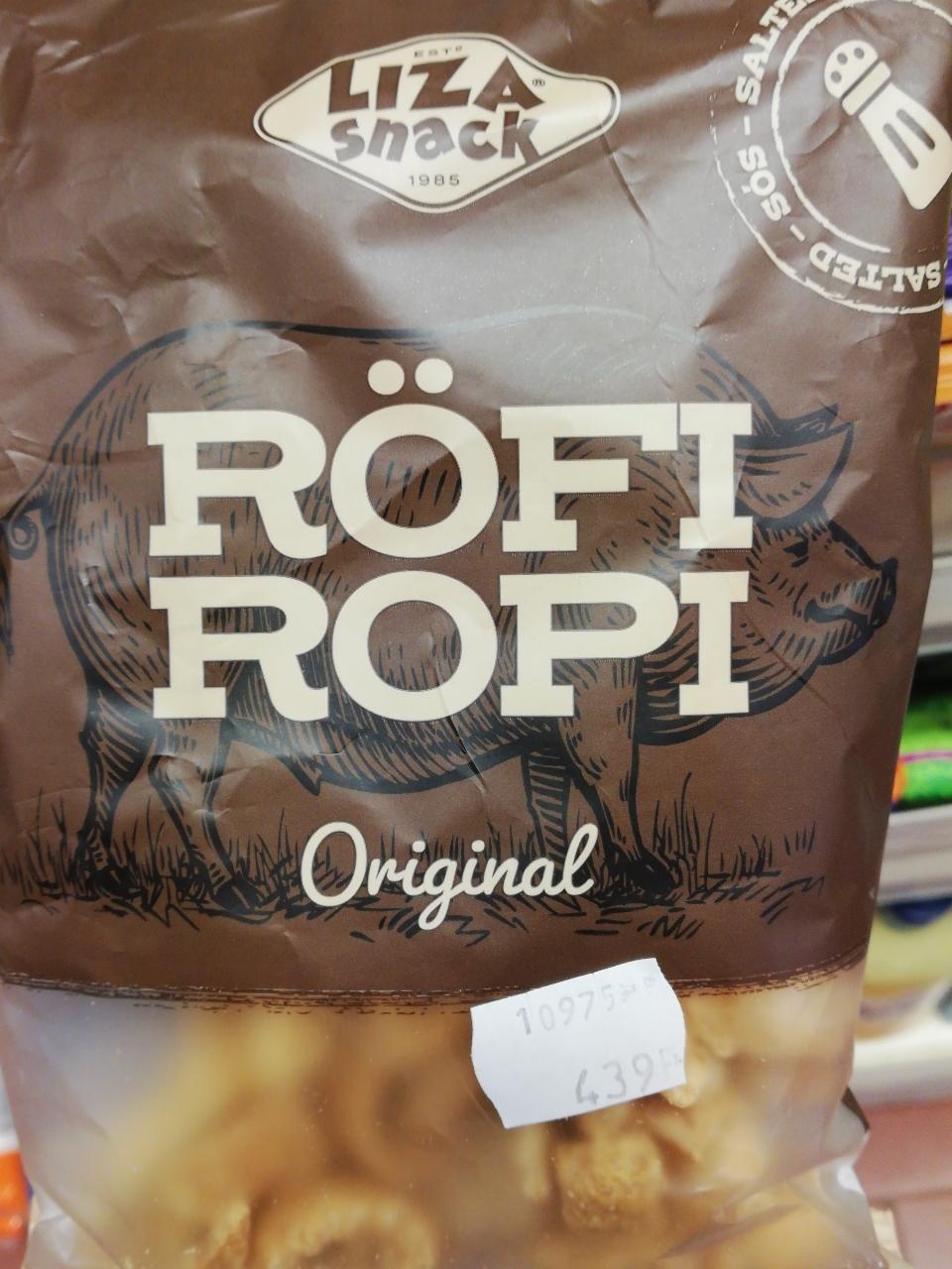 Képek - Liza Snack Original Röfi Ropi sertésbőrből készült ropogós snack 40 g