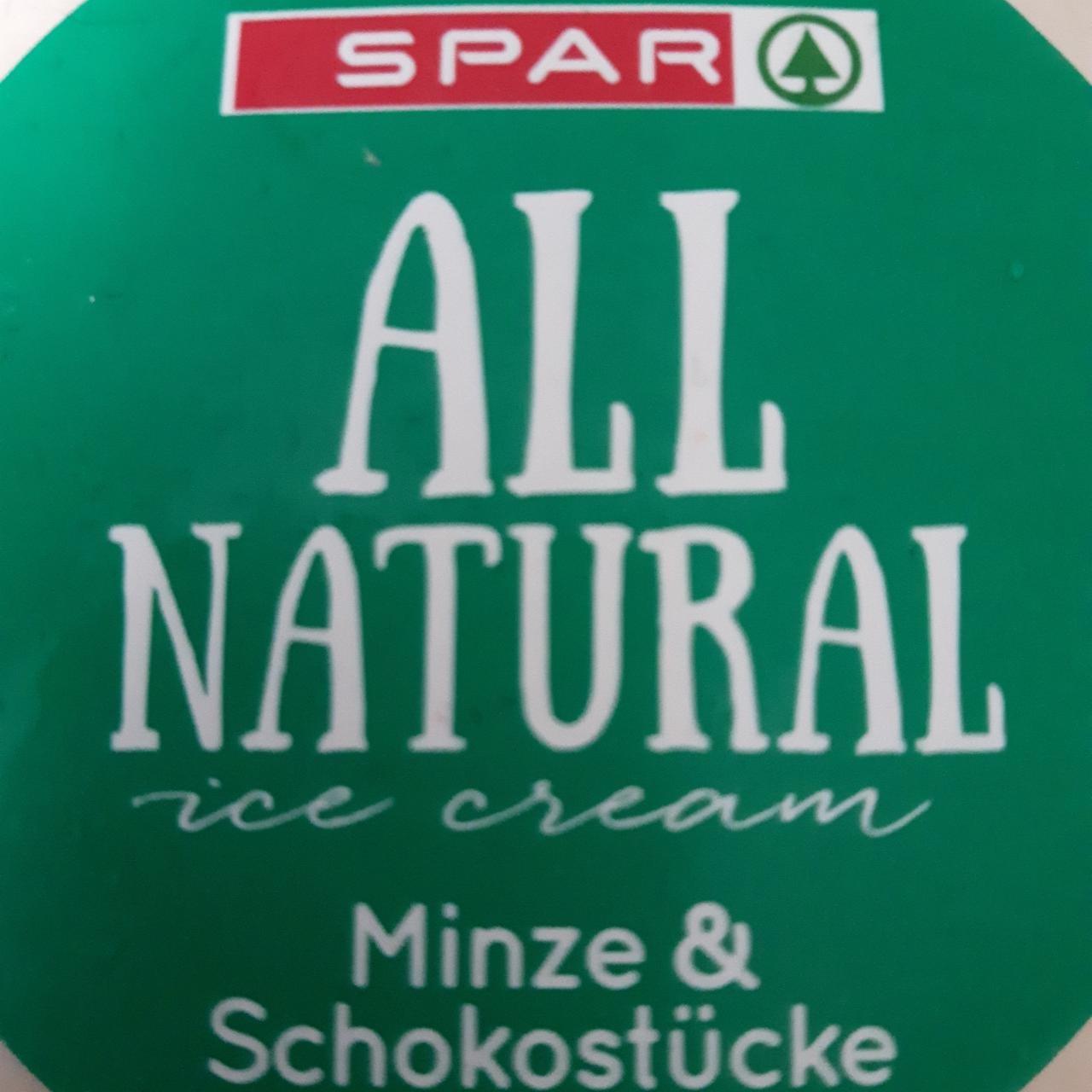 Képek - All Natural menta ízű fagylalt csokoládé darabkákkal Spar